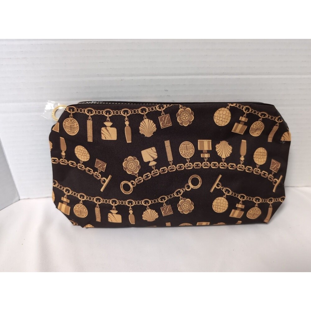 Estee Lauder cosmetic bags charm bracelet design set of 2 NEW